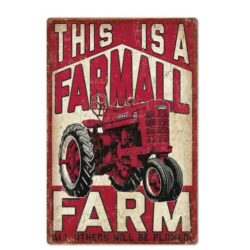placa publicitaria de tractor