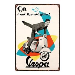 placa publicitaria vespa