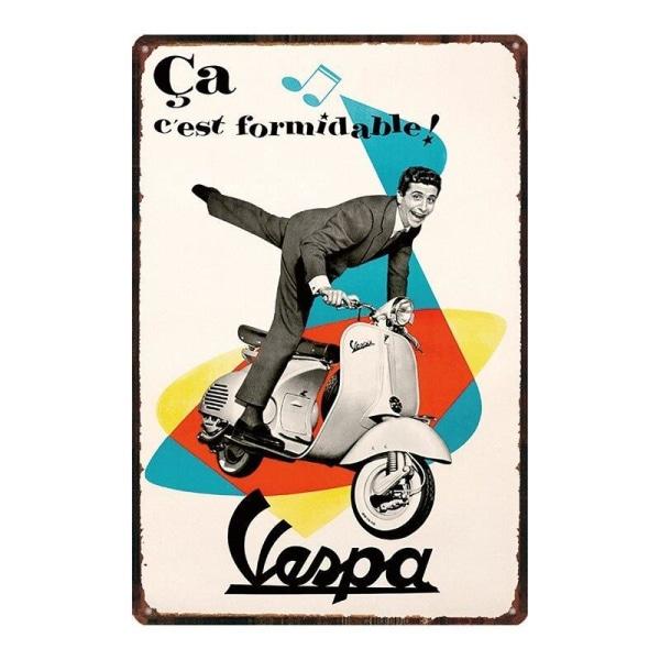 placa publicitaria vespa placa publicitaria vespa
