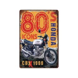 placa de metal honda vintage