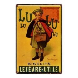 placa publicitaria vintage lu