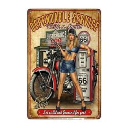 placa publicitaria de moto vintage