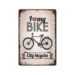 placa bicicleta retro