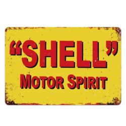 placa metal vintage concha espiritu motor
