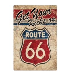 placa de metal vintage ruta 66 nosotros