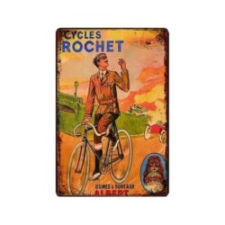 placa metal bicicletas vintage rochet