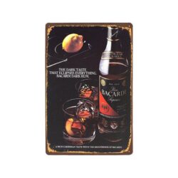 plato metal bacardi limon vintage