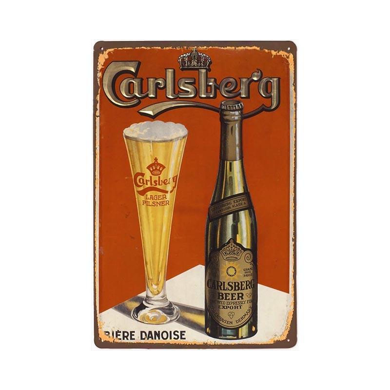 placa de metal antigua carlsberg vintage placa de metal antigua carlsberg vintage