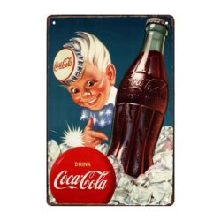 placa metal vintage coca cola garcon