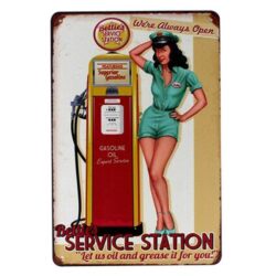placa gasolina vintage
