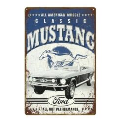 placa ford mustang vintage