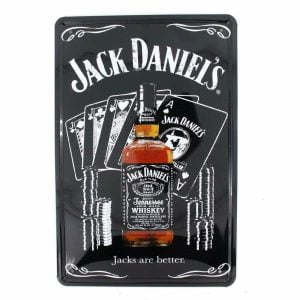 placa de metal jack daniels