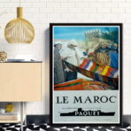 cartel marruecos vintage