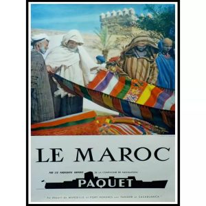 cartel marruecos vintage