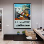 cartel marruecos vintage
