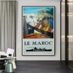 cartel marruecos vintage