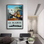 cartel marruecos vintage