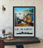 cartel marruecos vintage