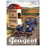 cartel peugeot vintage