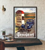 cartel peugeot vintage
