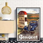 cartel peugeot vintage