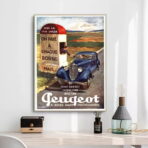 cartel peugeot vintage