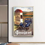 cartel peugeot vintage