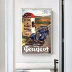 cartel peugeot vintage