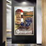 cartel peugeot vintage