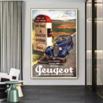 cartel peugeot vintage
