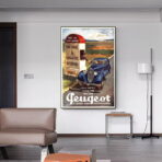 cartel peugeot vintage