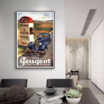 cartel peugeot vintage