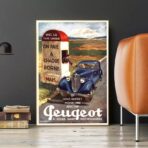 cartel peugeot vintage