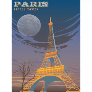 cartel vintage eiffel