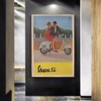 cartel vintage vespa