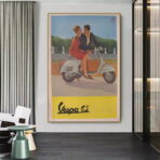 cartel vintage vespa