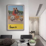 cartel vintage vespa