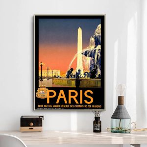 cartel vintage ciudad paris