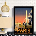 cartel vintage ciudad paris