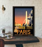 cartel vintage ciudad paris