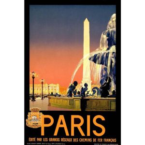 cartel vintage ciudad paris