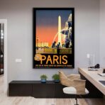 cartel vintage ciudad paris