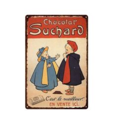 plato metal vintage chocolate suchard ninos