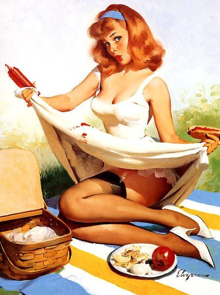 gil elvgren pin-up-art red white and blue gil elvgren 1966