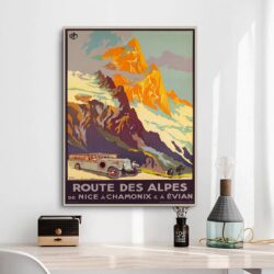 cartel de la ruta de los alpes