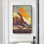 cartel de la ruta de los alpes