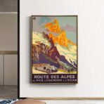 cartel de la ruta de los alpes