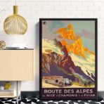 cartel de la ruta de los alpes