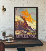cartel de la ruta de los alpes