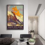 cartel de la ruta de los alpes